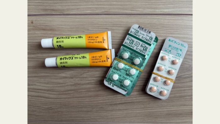 蕁麻疹で処方された飲み薬と塗り薬